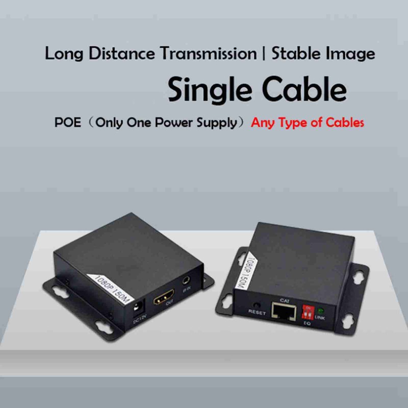 150m/492ft 1080P HDMI Extender Lossless Transmitter Receiver Adapter Kit