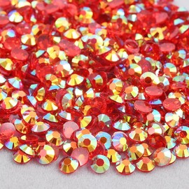 Niziky 5000PCS 4mm Resin Flatback Rhinestones, Transparent Flatback Rhinestones Crystal for Crafts, Siam AB Flatback Jelly Resin Rhinestones for Shoes, Mugs, Bottles, Cups, Craft Decorations