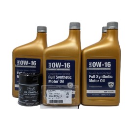 Subaru Genuine Subaru Oil Change Kit Filter Gasket 5 Qts Synthetic Motor Oil SAE 0W-16