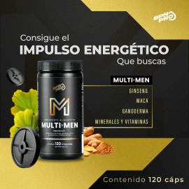 Multivitamnico Para Hombre  Maca, Melena de Len, Ganoderma, Zinc, Magnesio, cido Flico  Apoya Energa, Metabolismo, Sistema Inmunolgico, Bienestar...  
