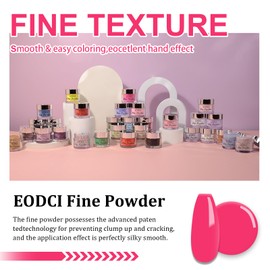 EODCI Hot Pink Dip Powder Color, Nail Dipping Powder French Powder Pro Collection System Nail Art Starter Manicure Salon DIY at Home, Odor-Free&Long-Lasting, No Needed Nail Lamp Curing, 1 Oz
