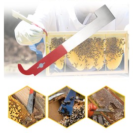 witbee J Hook Bee Hive Tool, Bee Hive Scraper Tool, Stainless Steel Hive Scraper Tools Beekeepers Beekeeping Equipment for Scraping Your Beehive and Supplies Clean of Wax (3pcs)