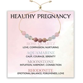 Healthy Pregnancy Crystal Bracelet Mom To Be Pregnancy Support Gift Fertility Crystals Jewelry Spiritual Bracelet (HEALTHY PREGNANCY bracelet ca)