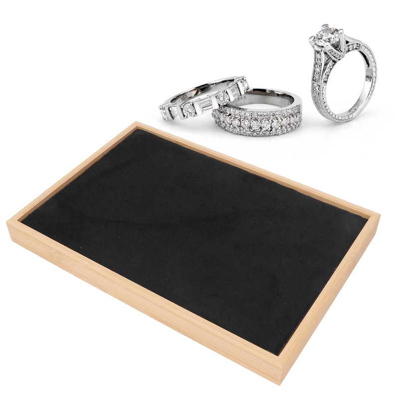 Ear Stud Tray Flannel Wood 216 Holes Lightweight Elegant Luxury