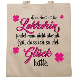 Shirtracer - Cotton Bag - Bags - A really great teacher cannot be found anywhere, 2 natural white