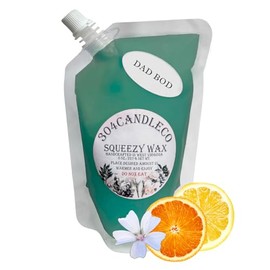 304CandleCo Large Squeeze Wax Melt Candle - 50 SCENTS! - Highly Fragrant & Hand-Crafted - Easy Mix & Match - American Made - Perfect for Wax Warmers (8oz, Dad Bod)