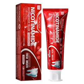 BIOAQUA 1.5X Instant Whitening Toothpaste Balance Oral Flora Whiten Gingival Protection Fresh Breath Enamel Safe 100g / 3.38oz (Whiten Remove Yellow (Nicotinamide))