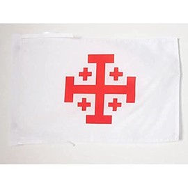 AZ FLAG Order of the Holy Sepulchre of Jerusalem Flag 18'' x 12'' cords - Catholic SMALL flags 30 x 45cm - Banner 18x12 in