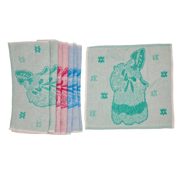 Set of 8 Face Cloths 100% Cotton 30 x 30