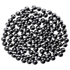 Novani Black Rhinestones, Flatback Crystal Loose Gemstones 1440pcs Glass Rhinestones for Clothes Shoes Crafts Makeup Nail Art and DIY Decorations(SS8, 2.3-2.5mm)