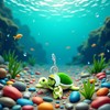 Dwuww Green Plush Turtle Keychain, Funny Pendant Plush Doll Portable