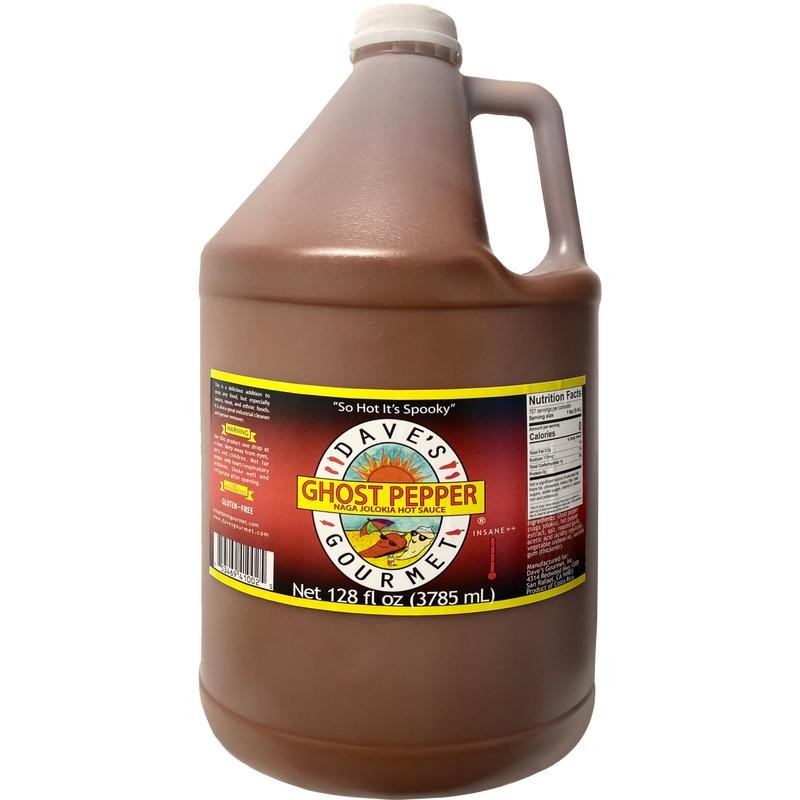 Dave's Gourmet Ghost Pepper Jolokia Sauce - Size: 1 Gallon
