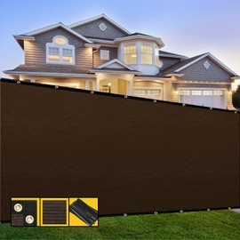 SHADESPEARE Customized 4' x 133' Brown Fence Privacy Screen,with Bindings & Grommets,Heavy Duty for Gardens Backyard Patio Tennis Court Pool Construction Project Outdoor Events,We Make Custom Sizes