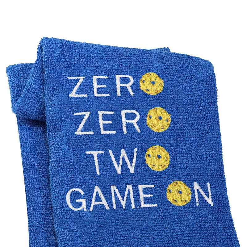 BLUPARK Embroidered Pickleball Gift Zero Zero Two Game On Towel