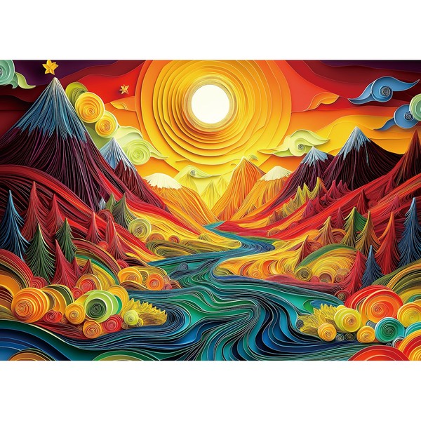 MINIWAN Canyon Sunset 1000 Piece Jigsaw Puzzle for Adults Challenging