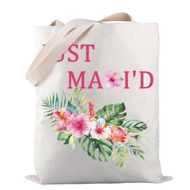 PWHAOO Maui Wedding Tote Bag Just Maui’d Tote Bag Hawaii Honeymoon Tote Bag, Just Maui Tote