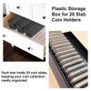 3 Pack Plastic Coin Slab Storage Boxes, Black Coin Slab
