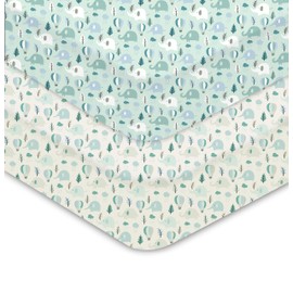 Threadmill Organic Baby Crib Sheets for Boys & Girls | 100% Organic Cotton Fitted Crib Sheet for Standard Crib Mattress | 2 Pack Unisex Cozy Toddler Sheets, Machine Washable | Whomie