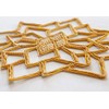 Gold Hand-Embroidered Bullion Appliques Celtic Knot Gold Patch Star Burst