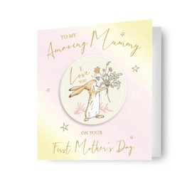 First Mother's Day Card with Coaster, Guess How Much I Love You Design Amazing Mummy Card