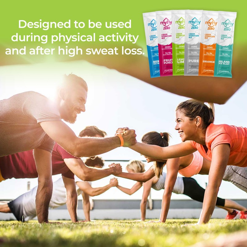 MyHy ZERO Liquid Hydration Packets - Electrolyte Drink Mix Packets,
