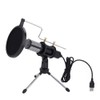 Ausla USB Condenser Microphone with Tripod Stand for Computer, Studio