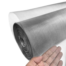 apgbwj 304 Stainless Steel Window Screen Mesh, 39.4 in X 9.8 ft Metal Woven Wire Mesh, Easy to Cut and Install, for Home Office Screen Replacement