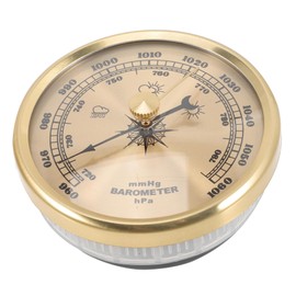 Toddmomy Room Barometer Wall Mounted Aneroid Barometer Indoor Weather Station Thermometer Home Weather Gauge Easy to Read