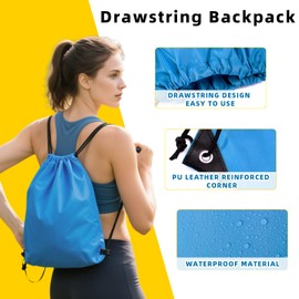 WSBArt Drawstring Backpack 6 Pcs Drawstring String Bags Draws Tring Backpack Waterproof Sports 6 Colors for Men Women