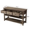 Rustic Console Table Hallway Table with Drawers and Storage for