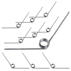 Qrity 10PCS 304 Stainless Steel Small Torsion Spring, Straight Torsion Spring, 0.7mm Wire Diameter Mechanical Torsion Springs, 5mm OD, 3 laps, 120° Deflection
