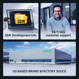 SVANTTO Android Barcode Scanner with Full Size Numeric Keyboard(A-Z), Android 10 Handheld Computer, N6602 Scan Engine, 1D/2D/QR, 2/3/4G WiFi BT, Scanner for Warehouse