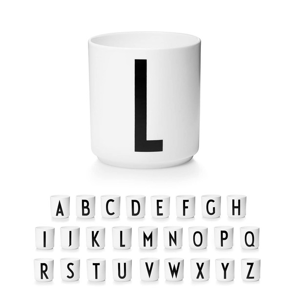 Design Letters Personal Porcelain Cups A-Z (White).