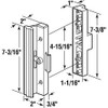 Prime-Line C 1116 Diecast Sliding Door Handle Set, White (Single