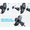 PUNKZZ Soporte Porta Celular Teléfono Para Auto Giratorio De 360º
