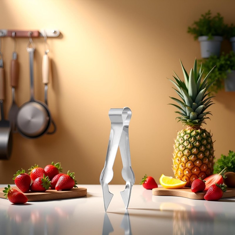 Multi-Functional Fruit and Vegetable Stem Remover Clip, Strawberry Huller, Pineapple