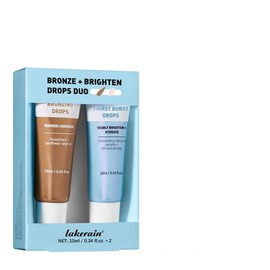 Brightening & Bronzing Drops Set, Flüssiger Bronzer Für Gesicht & Haut, Bräunungstropfen & Brightening Dual Action Combo, Seidig & Nicht Klebrig, Sorgt Für Ein Sonnengeküsstes Strahlen