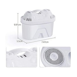 Bluefox 3'lü Arıtmalı Sürahi Filtre Kartuşları - Klor, Kireç ve Organik Safsızlıkları Giderir, Hız Ayarlı, 160 Litre Kapasite, Geri Dönüştürülebilir ve Popüler Sürahilere Uyumlu