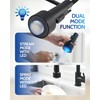 LUFEIDRA Black Kitchen Faucet with Sprayer LED Light, High Arc
