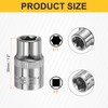 sourcing map 2pcs E-Torx Socket 3/8" Drive E11 External Torx