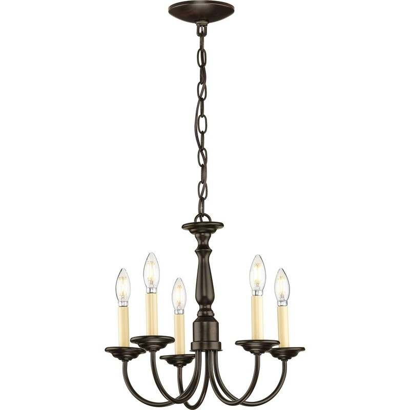 Progress Lighting 5-Light Ivory Candles Traditional Chandelier Light, Indoor, P4009-20,