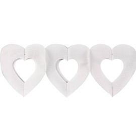 Papier Girlande "Herzen" in weiss zur Hochzeitsdekoration