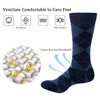 Yousu Mens Dress Socks Business Casual Solid Pattern Cotton Crew