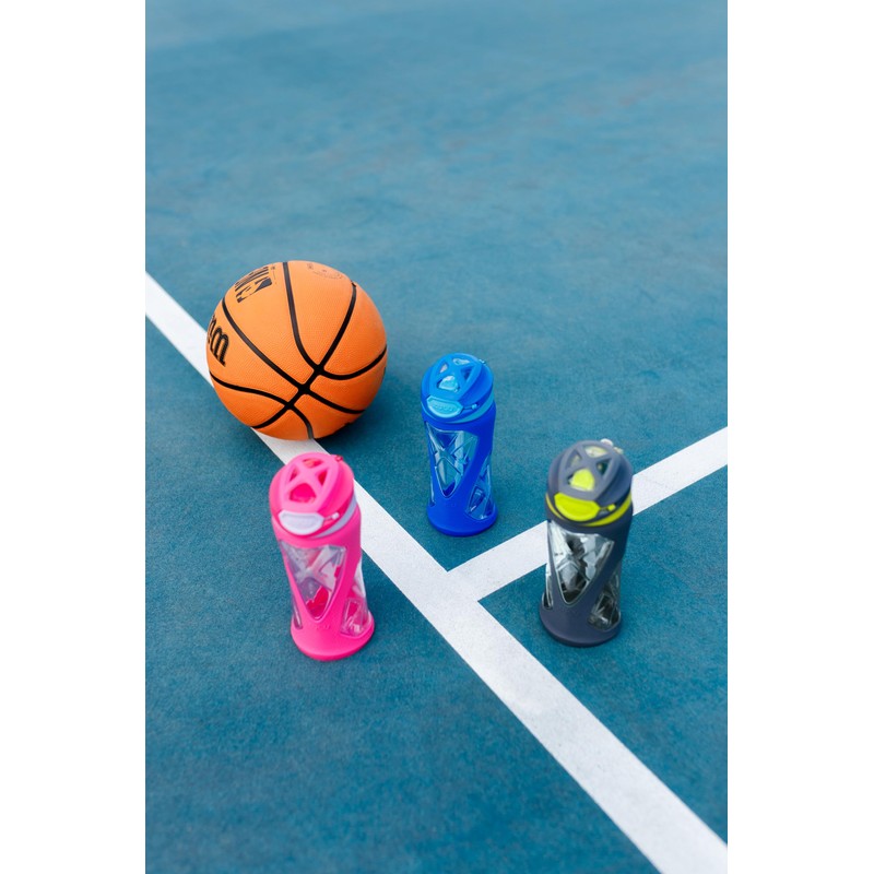 ZULU Torque 16oz Plastic Kids Water Bottle with Silicone Sleeve