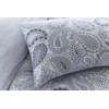 Sleepdown Paisley Grey Duvet Cover & Pillowcase Set Bedding Digital
