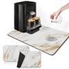 Arttown Coffee Mat for Countertops, Marble White Gold Dish Drying