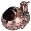 Zinc Alloy Windproof Ashtray Innovative Elephant Styling Embossed Ornaments for
