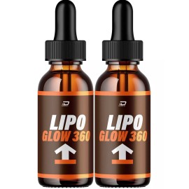 Lipo Glow 360 (2 Pack) Lipo Glow 360 Drops Healthy Formula - LipoGlow 360 Liquid All Natural