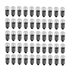 ShuoHui 10 Stck Kugellampe E10 3,8V 0,2 A Glhlampe Glhbirne Miniatur Schraubfu? Warmwei? 30LM (3.8V)