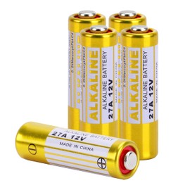 kunying A27 27A 12V Alkaline Battery (5-Pack) - 27A Long-Lasting for Garage Door Openers, Car Key Fobs, Remote Controls & More - Leak-Proof, Eco-Friendly Power